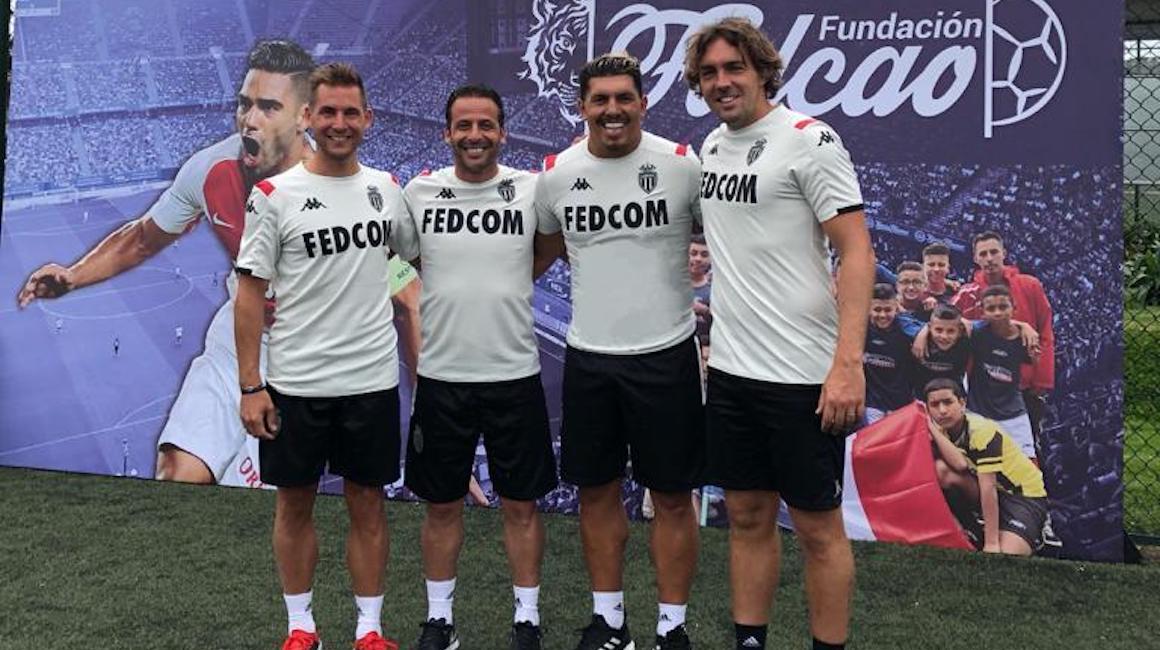 Giuly and Givet in Colombia for the Falcao Foundation and the Lets' Play Association