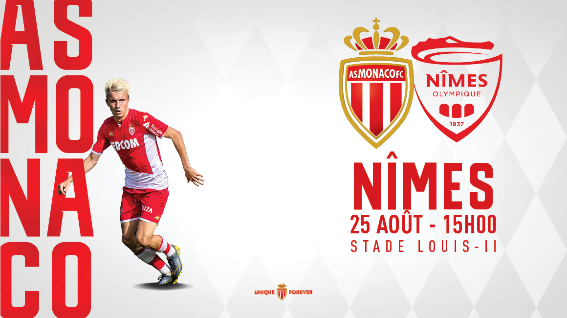 Vos places en ligne pour AS Monaco - Nîmes Olympique