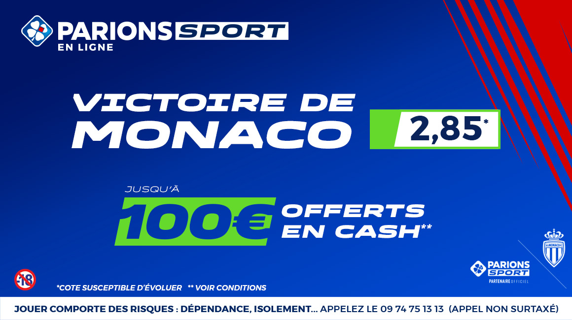 100€ offerts en cash sur Parions Sport en ligne !