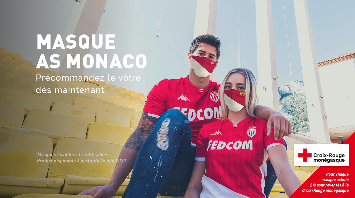 Des masques de protection aux couleurs de l’AS Monaco