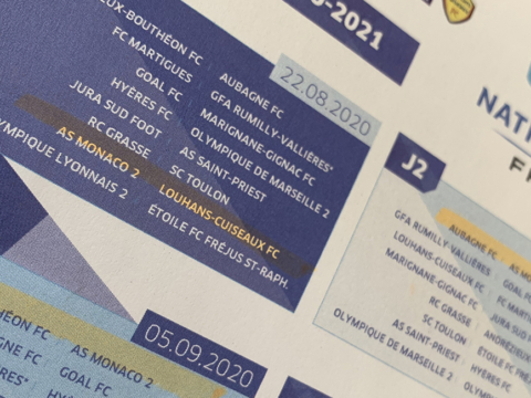 Le calendrier de la N2 d&eacute;voil&eacute;