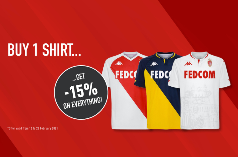 Purchase one of the current season's jerseys and take an 15% extra off!