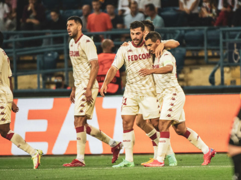 Le groupe de l'AS Monaco pour la réception de Sturm Graz