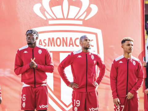 Le groupe de l’AS Monaco pour le voyage à Bordeaux