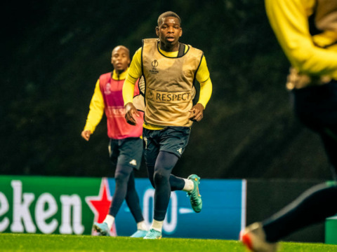 Последняя тренировочная сессия монегасков перед матчем с «Брагой»