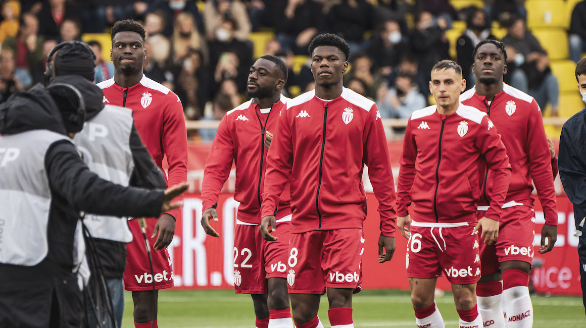 Le groupe de l’AS Monaco face à Brest