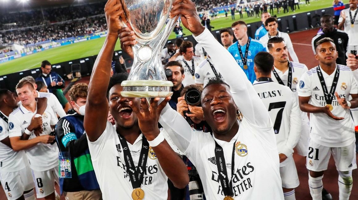 Premier trophée avec le Real Madrid pour Aurélien Tchouameni