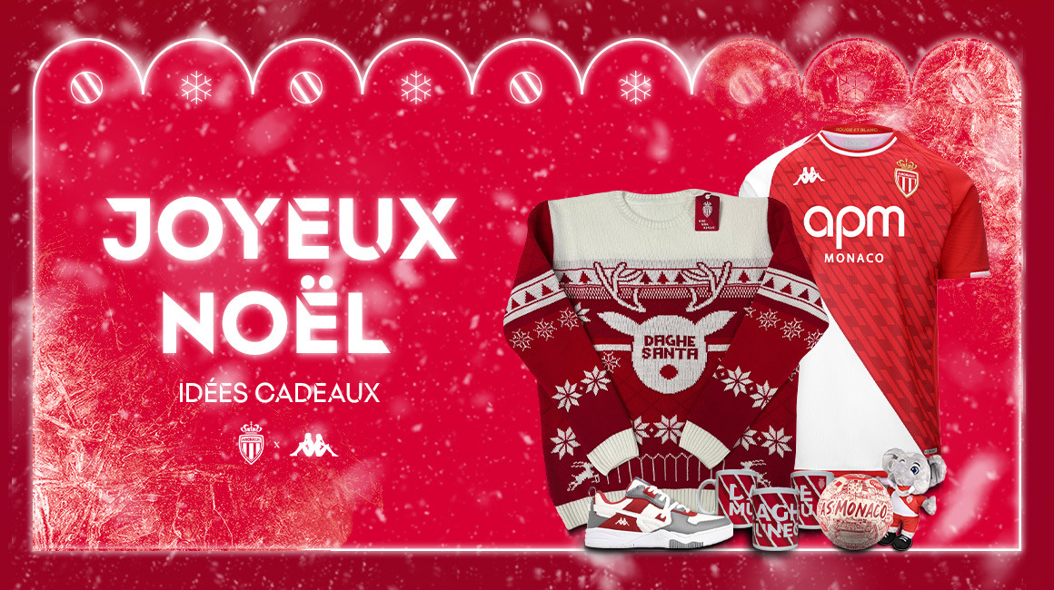 Habille-toi en rouge et blanc pendant les fêtes grâce au shop AS Monaco !