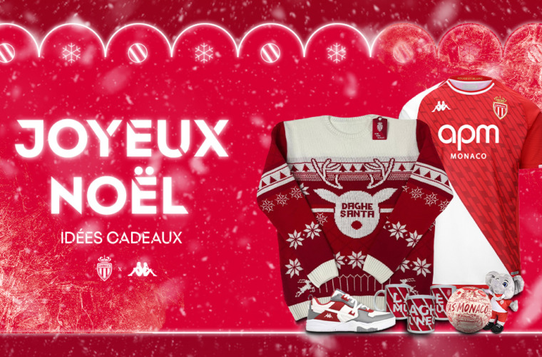 Habille-toi en rouge et blanc pendant les fêtes grâce au shop AS Monaco !