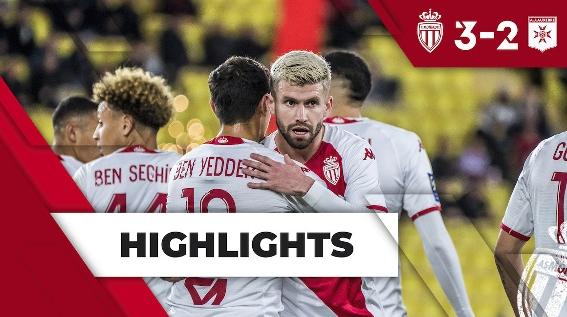 Highlights Ligue 1 &#8211; J21 : AS Monaco 3-2 AJ Auxerre