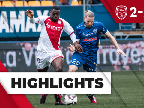 Highlights Ligue 1 – J26 : ESTAC Troyes 2-2 AS Monaco