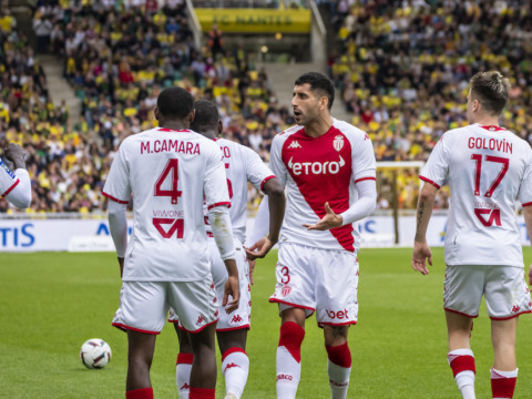 Le groupe de l’AS Monaco pour la réception de Lorient