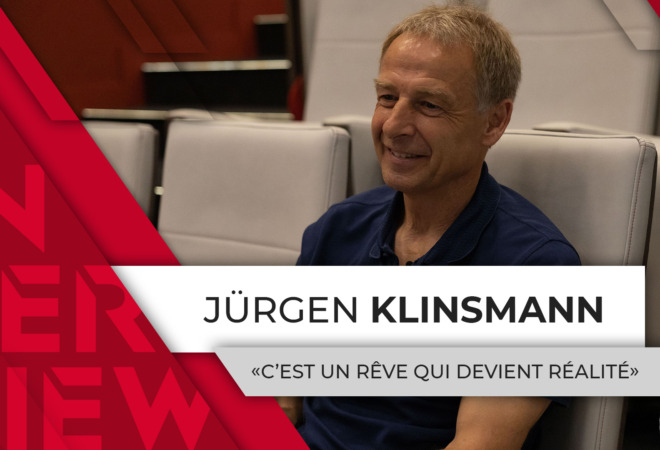Jürgen Klinsmann speaks at the Performance Centre