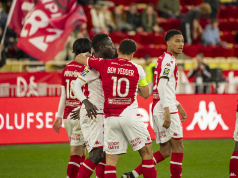 Le groupe de l’AS Monaco face à l’Olympique Lyonnais
