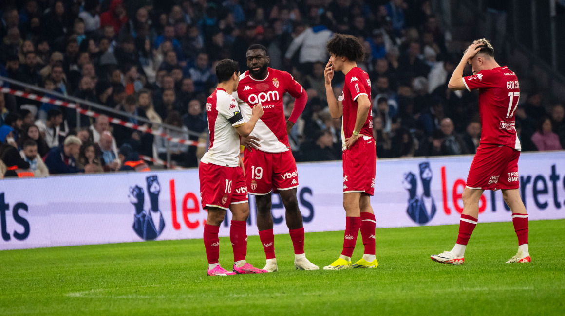 Reduced to nine men, AS Monaco earn a good point in Marseille