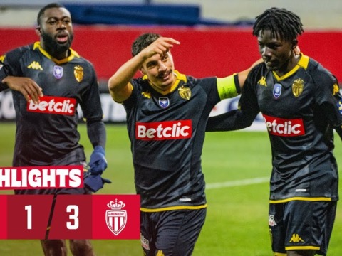 Highlights Coppa di Francia - Andata dei sedicesimi di finale: Rodez 1-3 AS Monaco