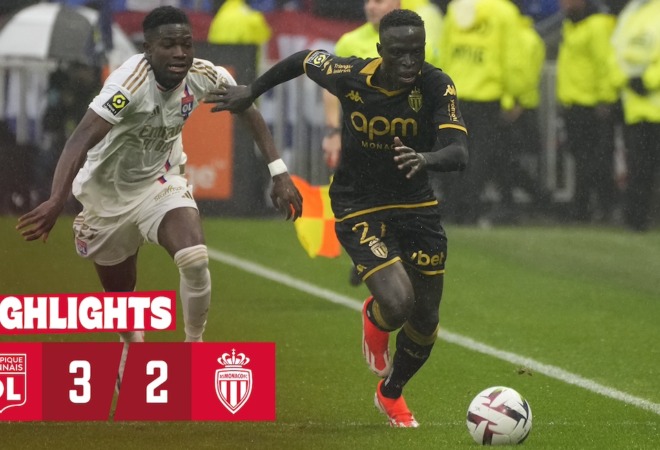 Highlights Ligue 1 &#8211; 31e journée : Olympique Lyonnais 3-2 AS Monaco
