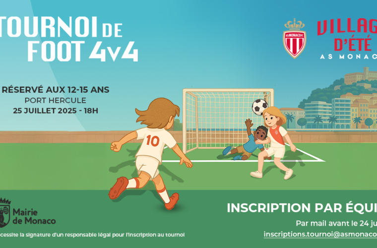 Village AS Monaco : Tournoi de foot 4v4 pour les 12-15 ans ce vendredi 25 juillet !