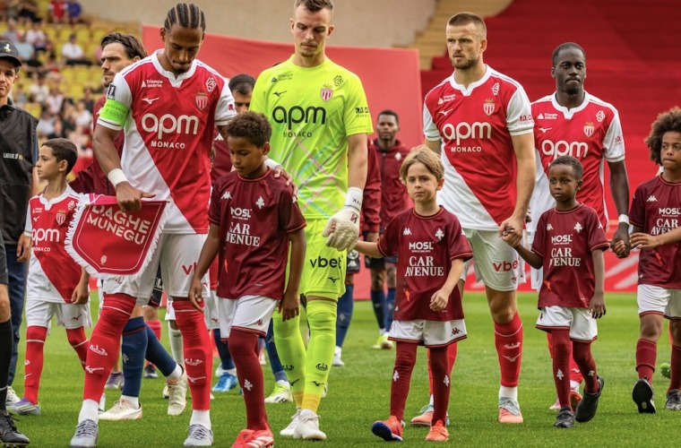 Le groupe de l’AS Monaco pour le voyage à Lorient pour la J6