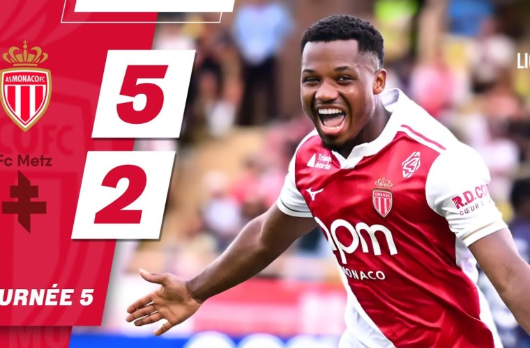 Highlights Ligue 1 - 5ª giornata : AS Monaco 5-2 FC Metz