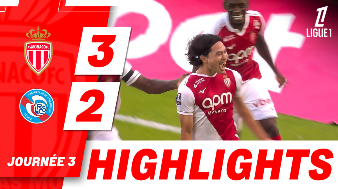 Highlights – Ligue 1, 3ª giornata AS Monaco 3-2 RC Strasburgo