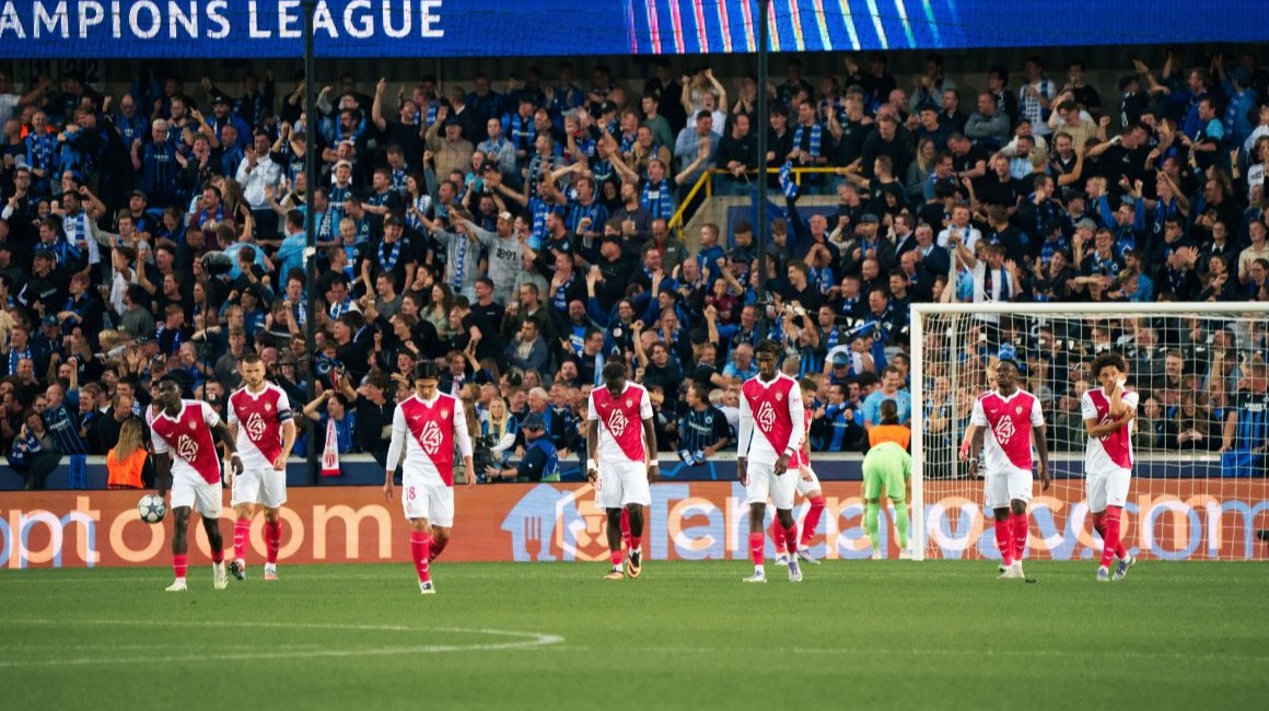 L'AS Monaco s'incline face au Club Bruges