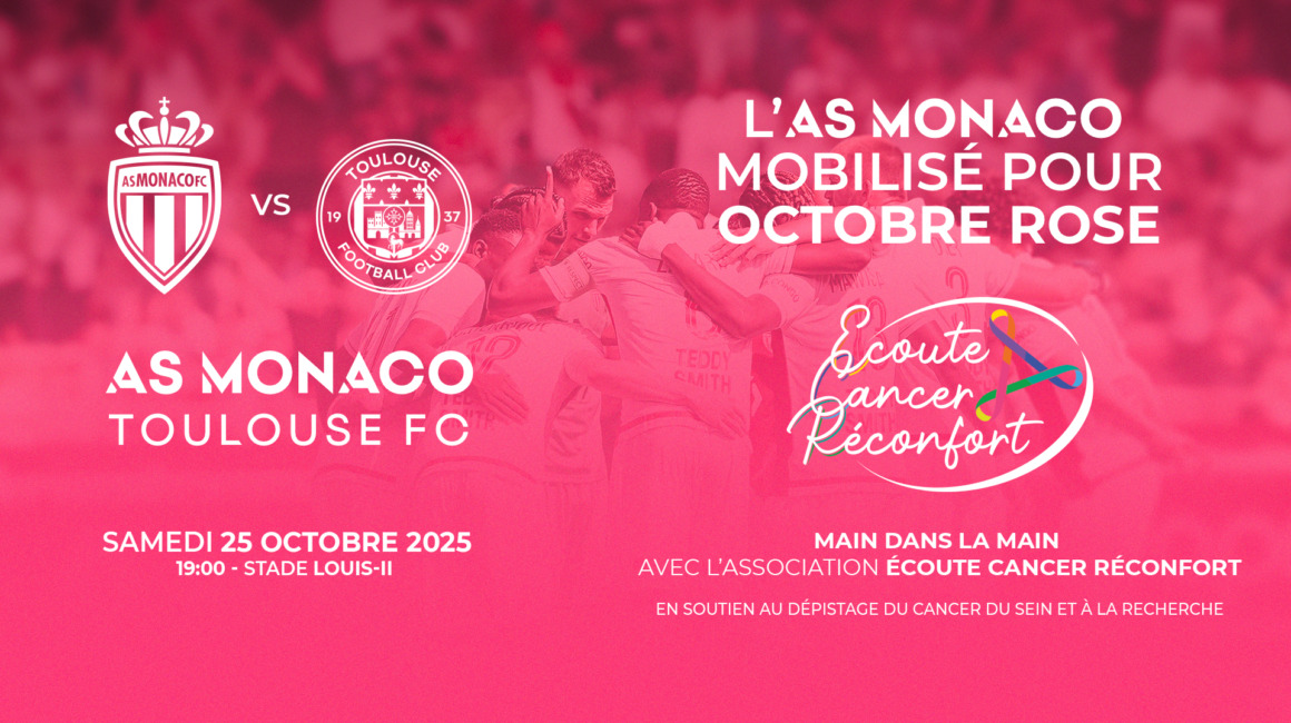 L'AS Monaco dédie le match contre Toulouse à Octobre Rose
