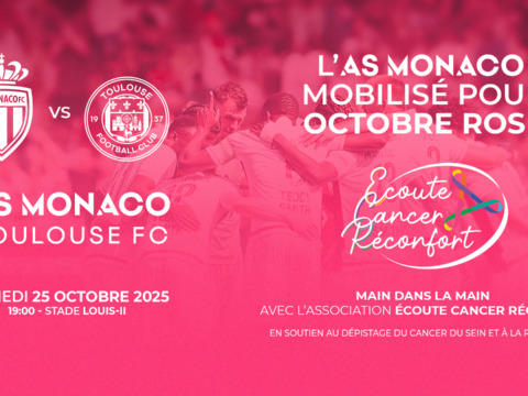 L'AS Monaco dédie le match contre Toulouse à Octobre Rose