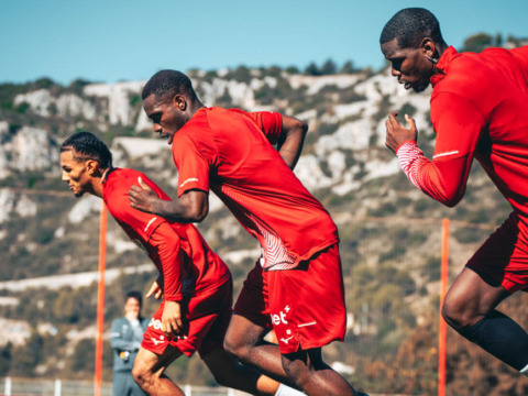 The Monegasques work at the Performance Centre during the break
