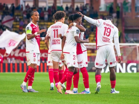 Le groupe de l’AS Monaco pour la reprise de la Ligue 1 à Angers