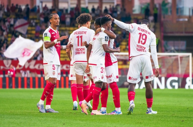 Le groupe de l’AS Monaco pour la reprise de la Ligue 1 à Angers
