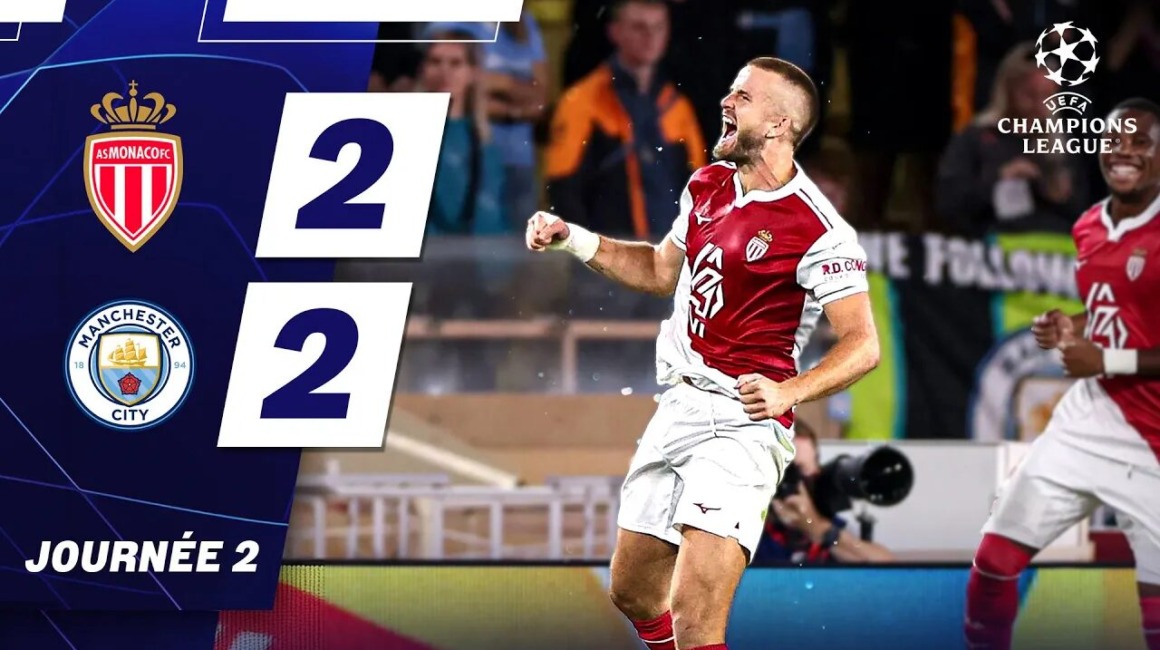 Highlights – Champions League, 2ª giornata: AS Monaco 2-2 Manchester City