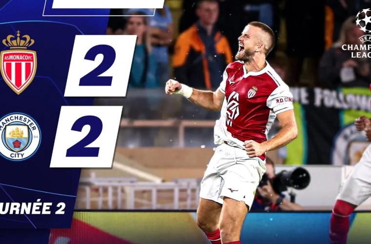 Highlights – Champions League, 2ª giornata: AS Monaco 2-2 Manchester City