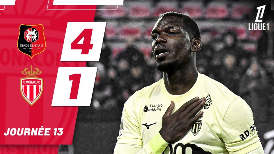 Highlights – Ligue 1, giorno 13 : Stade Rennais 4-1 AS Monaco