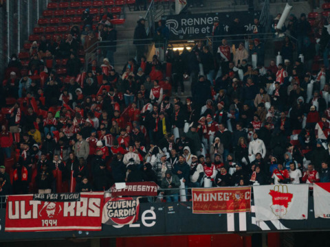 Plus de 500 supporters monégasques en parcage au Roazhon Park