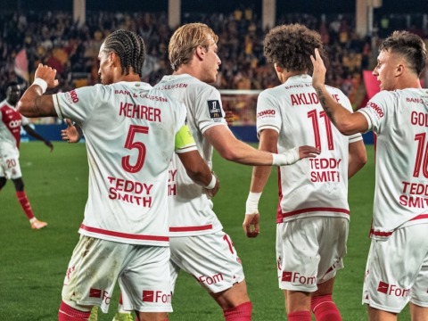 Le groupe de l’AS Monaco pour la reprise de la Ligue 1 à Rennes