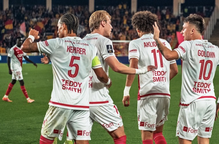 Le groupe de l’AS Monaco pour la reprise de la Ligue 1 à Rennes