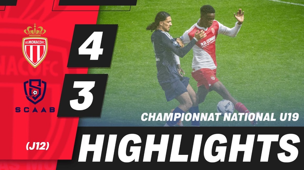 Highlights U19 – 12e journée : AS Monaco 4-3 Air Bel
