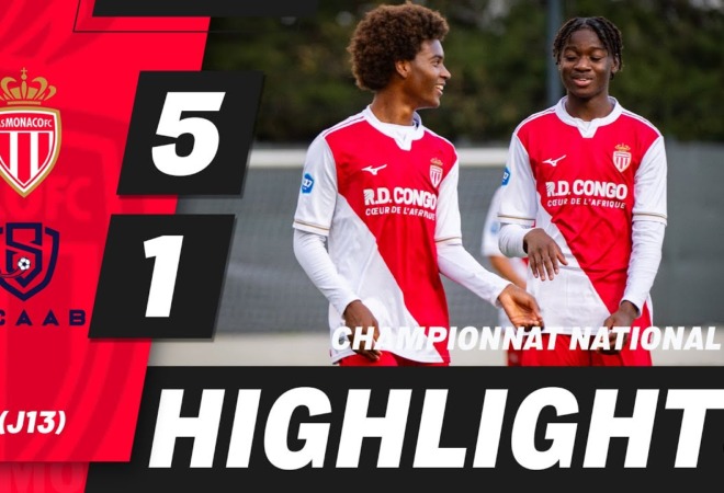 Highlights – U17 Nationaux, 13e journée : AS Monaco 5-1 Air Bel