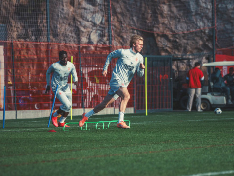 The Monégasques's last session before facing Galatasaray