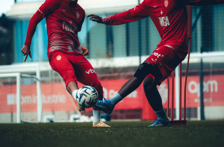 La pr&eacute;pa' des Mon&eacute;gasques avant le 32e de finale de Coupe de France &agrave; Auxerre