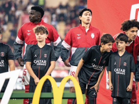 Le groupe de l’AS Monaco pour le déplacement important à Brest