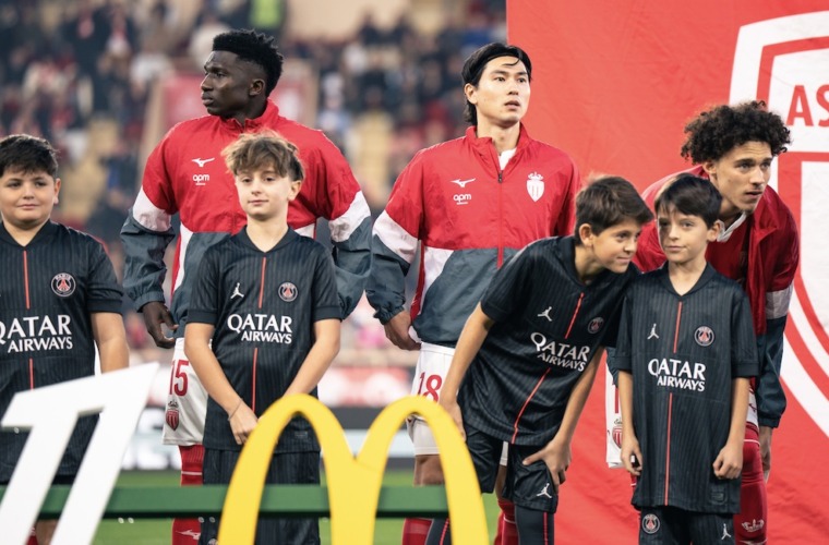 Le groupe de l’AS Monaco pour le déplacement important à Brest