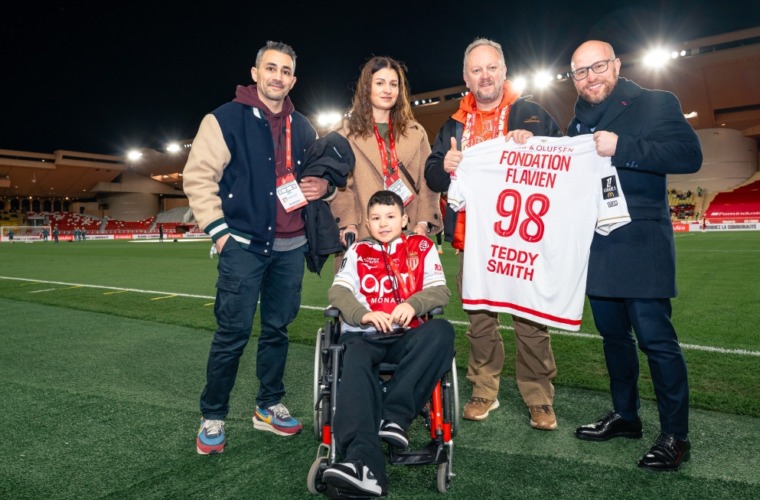 L'AS Monaco s'est mobilis&eacute; pour la Fondation Flavien et contre les cancers p&eacute;diatriques