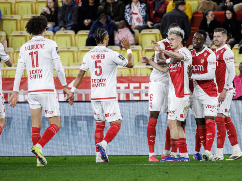Le groupe de l&rsquo;AS Monaco pour la r&eacute;ception d&rsquo;Angers au Stade Louis-II