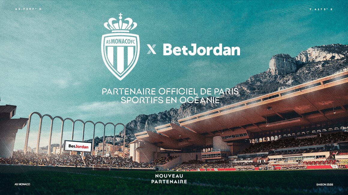 BetJordan nouveau partenaire r&eacute;gional de l&rsquo;AS Monaco en Oc&eacute;anie