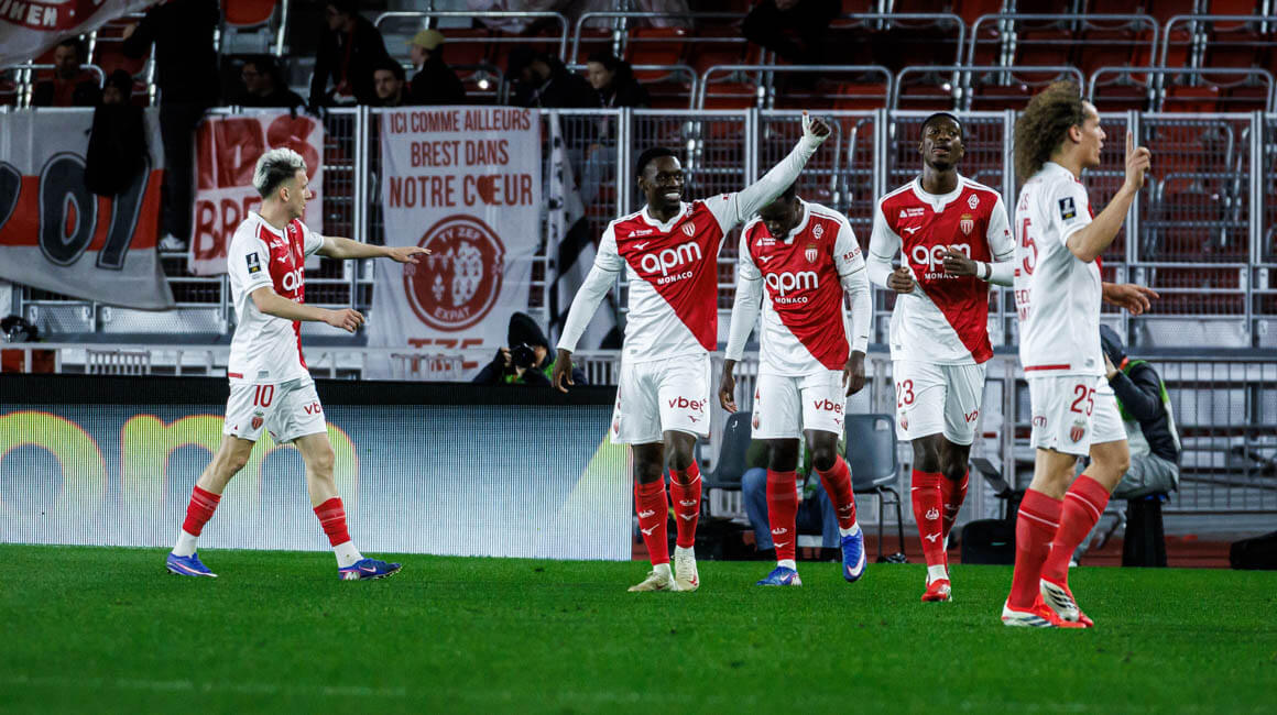 L'AS Monaco re&ccedil;u cinq sur cinq au Stade Louis-II face &agrave; Brest !