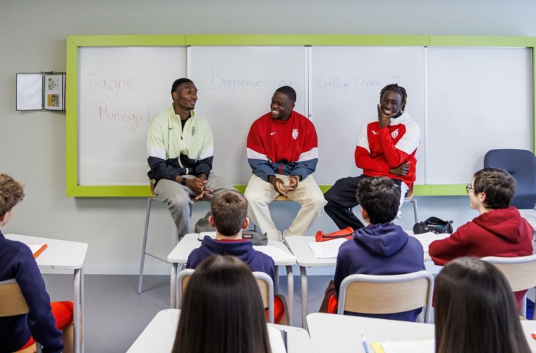 Zakaria, Coulibaly et Bamba &agrave; la rencontre des coll&eacute;giens de Charles III